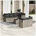 Set Divano da Giardino 8pz con Cuscini Grigio Chiaro Polyrattan - Foto miniatura 2