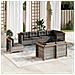 Set Divano da Giardino 8 pz con Cuscini Grigio in Polyrattan - Foto miniatura 2