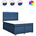 Giroletto a Molle con Materasso Blu 140x200 cm in Tessuto - Foto miniatura 1