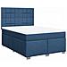 Giroletto a Molle con Materasso Blu 140x200 cm in Tessuto - Foto miniatura 3
