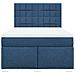 Giroletto a Molle con Materasso Blu 140x200 cm in Tessuto - Foto miniatura 6