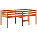 Letto a Soppalco con Tetto Cera 75x190cm Legno Massello di Pino - Foto miniatura 7