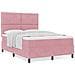 Rete a Doghe con Materasso  Rosa 140x190 cm Velluto - Foto miniatura 4