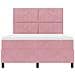 Rete a Doghe con Materasso  Rosa 140x190 cm Velluto - Foto miniatura 7