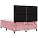 Rete a Doghe con Materasso  Rosa 140x190 cm Velluto - Foto miniatura 9