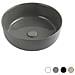 Lavabo Bacinella D'appoggio Tondo Diametro 33 Cm In Ceramica - Nero - Foto miniatura 1