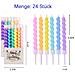 Candele Di Compleanno A Spirale 24 Pz. Colorate Lunghe Decorative Per Torta - Foto miniatura 4