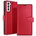 Custodia A Portafoglio Per Galaxy S21 Plus Con Supporto E Linguetta Magnetica, Rosso - Foto miniatura 1