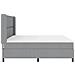 Letto a molle con materasso Grigio chiaro 200 x 200 cm Tessuto - Foto miniatura 9