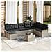 Set Divano da Giardino con cuscino 9 pcs Grigio Poly Rattan - Foto miniatura 2