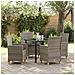 Set da Pranzo per Giardino 5 pcs Grigio polyrattan - Foto miniatura 2