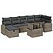 Set Divano da Giardino con cuscino 8 pcs Grigio Poly Rattan - Foto miniatura 1