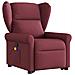 Poltrona Alzapersona Massaggio Reclinabile Rosso Vino Tessuto - Foto miniatura 3