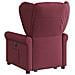 Poltrona Alzapersona Massaggio Reclinabile Rosso Vino Tessuto - Foto miniatura 6