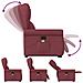 Poltrona Alzapersona Massaggio Reclinabile Rosso Vino Tessuto - Foto miniatura 7
