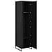 Armadio 2 pcs Rovere Nero 50 x 50 x 200 cm Legno multistrato - Foto miniatura 4