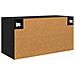 Mobile TV da parete Rovere nero 80 x 34,5 x 40 cm - Foto miniatura 7