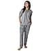 Jjbfp1501 Pigiama Da Donna A Maniche Lunghe Con Scollo A V - Foto miniatura 1