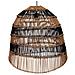 Lampada Da Soffitto In Rattan Marrone D56x55,5h Cm - Foto miniatura 4