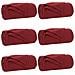 Coperte da Pile 6 pcs Rosso Bordeaux 200 x 150 cm Panno - Foto miniatura 1