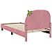 Struttura letto bambini con testata Rosa 80 x 200 cm Velluto - Foto miniatura 7
