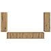 Set di Mobiletto da TV a Parete 4 pcs Rovere artigianale - Foto miniatura 7