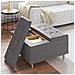 Pouf contenitore Grigio 80 x 80 x 45 cm Pelle sintetica - Foto miniatura 4
