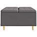 Pouf contenitore Grigio 80 x 80 x 45 cm Pelle sintetica - Foto miniatura 5