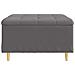 Pouf contenitore Grigio 80 x 80 x 45 cm Pelle sintetica - Foto miniatura 6