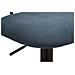 Set 2 Sgabelli Bar Light Navy Blu Con Schienale, Struttura Nera Regolabili In Altezza - Foto miniatura 6