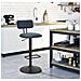 Set 2 Sgabelli Bar Light Navy Blu Con Schienale, Struttura Nera Regolabili In Altezza - Foto miniatura 8