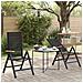 Sedie da giardino reclinabili 2 pcs Nero 58 x 73 x 111,5 cm - Foto miniatura 2