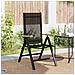 Sedie da giardino reclinabili 2 pcs Nero 58 x 73 x 111,5 cm - Foto miniatura 3
