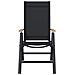 Sedie da giardino reclinabili 2 pcs Nero 58 x 73 x 111,5 cm - Foto miniatura 5