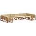 Set di divani da esterno con cuscino 10 pcs Naturale e Beige - Foto miniatura 1