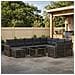 Set Divano da Giardino 11 pz Grigio e Grigio Scuro polyrattan - Foto miniatura 7