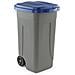 Bidone Carrellato Per Raccolta Differenziata Grigio Lt. 100 Con Coperchio - Blu - Foto miniatura 1