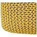 Pouf Poggiapiedi In Tessuto Giallo 50 X 50 X 31 Cm Conrad - Foto miniatura 5