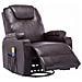 Poltrona Massaggiante Elettrica A Dondolo In Similpelle Marrone - Foto miniatura 6