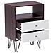 Comodino Con Due Cassetti Legno Scuro / bianco Arvin - Foto miniatura 7