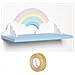 Mensola In Legno Arcobaleno 40 Cm + Washi Tape Dorato 5 M - Foto miniatura 2