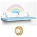 Mensola In Legno Arcobaleno 40 Cm + Washi Tape Dorato 5 M - Foto miniatura 3