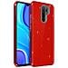 Cover Xiaomi Redmi 9 Semi-rigida Con Paillette Amovibili Rosso - Foto miniatura 4