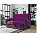 Copridivano Antimacchia - Salvadivano Trapuntato Double Face - 2 Posti Per Seduta Da 115 A 140 Cm - Fuxia / mora - Foto miniatura 5
