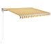 Tenda Automatica Sensore Vento e LED 350x250 cm Gialla Bianca - Foto miniatura 1