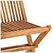 Set da Pranzo Giardino Pieghevole 3 pz Cuscino Massello di Teak - Foto miniatura 3
