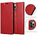 Custodia Compatibile Con Apple Iphone 12 (6,1"" Zoll) In Rosso Mela - Coperchio Protettiva Con Chiusura Magnetica, Funzione Stand E Tasca Per Le Carte - Foto miniatura 6