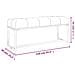 Panca Beige 110x36x45 cm in Velluto - Foto miniatura 11