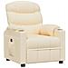Poltrona Elettrica Reclinabile Crema In Tessuto - Foto miniatura 3