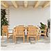 Sedie Da Giardino Impilabili 6 Pz 56,5x57,5x91 Cm Massello Teak - Foto miniatura 1